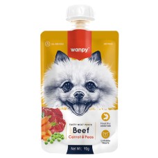 Wanpy Sığır Etli ve Havuçlu Ezme Köpek Ödül Maması 90gr